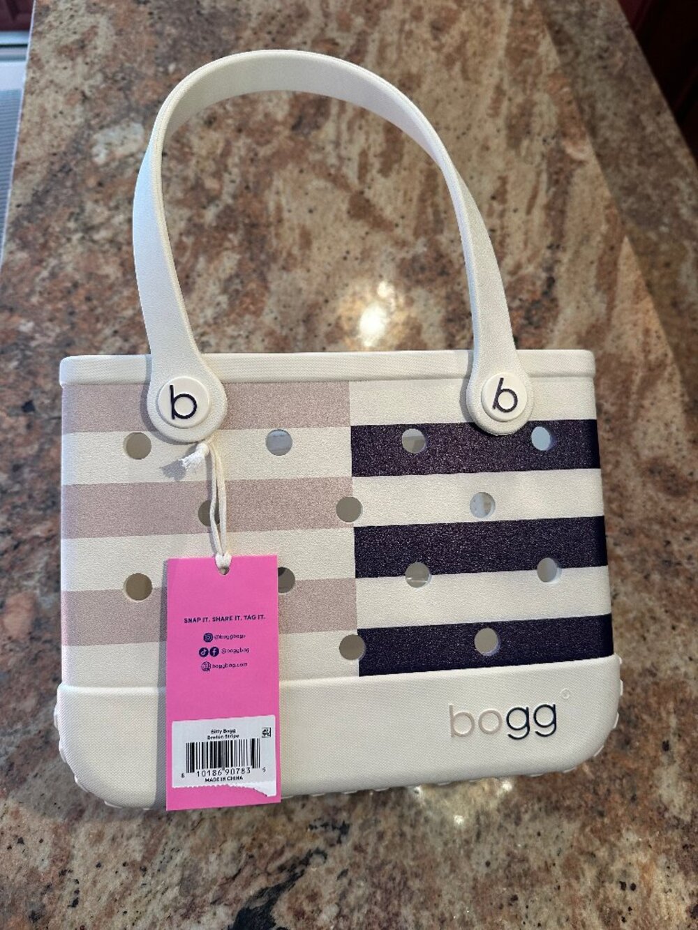 NWT Bogg Bag Bitty — Breton Stripe